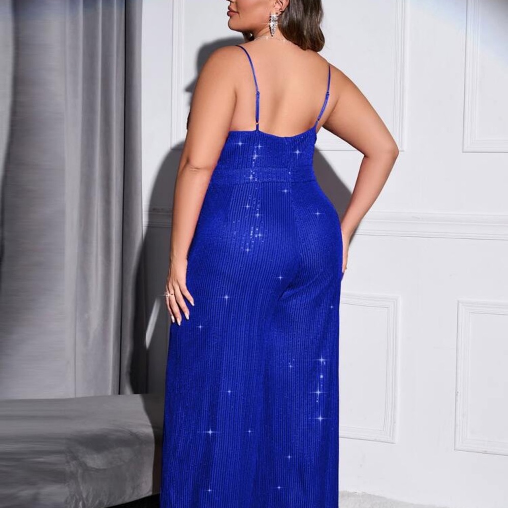 Plus Size Sequined Cami Jumpsuit - Picture 5 of 6